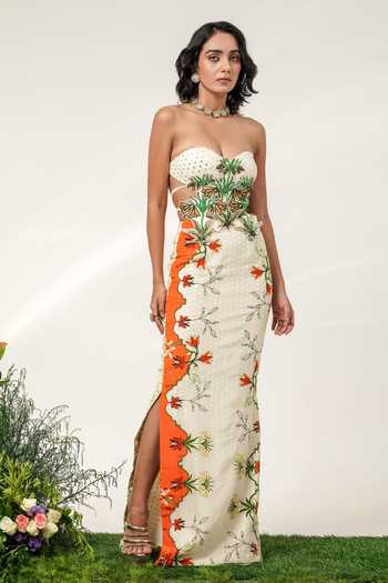 Shwetanga Botanical Garden Print Gown