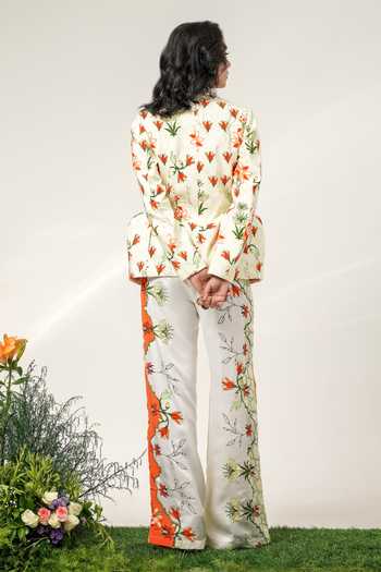 Shwetanga Mosaic Canvas Print Blazer & Pant Set