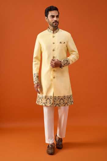 Arihant Rai Sinha Placed Floral Pattern Sherwani Set 