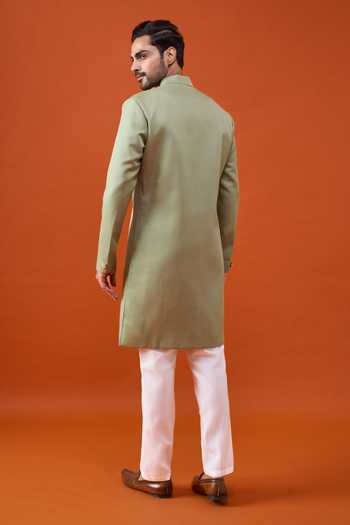 Arihant Rai Sinha Plain Sherwani & Trouser Set 