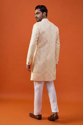 Arihant Rai Sinha Brocade Sequin Embroidered Sherwani Set 