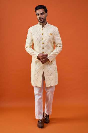 Arihant Rai Sinha Brocade Sequin Embroidered Sherwani Set 