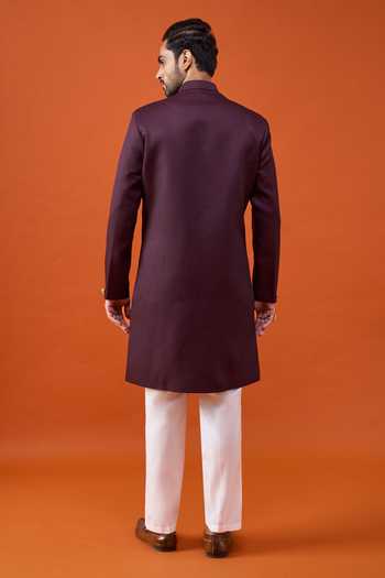 Arihant Rai Sinha Carved Buttoned Sherwani Set 