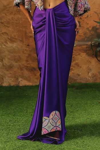 Label Moni K Purple Georgette, Crepe, Satin Sweetheart Ameera Embroidered Jacket Skirt Set Online at Aza Fashions Label Moni K_Purple Georgette, Crepe, Satin Sweetheart Ameera Embroidered Jacket Skirt Set _Online_at_Aza_Fashions