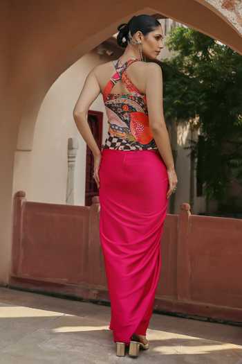 Label Moni K Pomelle Gypsy Printed Skirt & Top Set 