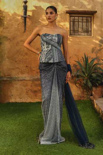 Label Moni K Ombre Embellished Lehenga Set 