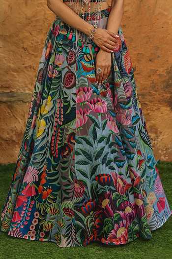 Buy Label Moni K Multi Color Silk, Organza, Chanderi Pm Potpourri Embroidered Skirt And Top Set Online at Aza Fashions Buy_Label Moni K_Multi Color Silk, Organza, Chanderi Pm Potpourri Embroidered Skirt And Top Set _Online_at_Aza_Fashions