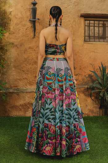 Label Moni K PM Potpourri Embroidered Skirt & Top Set 