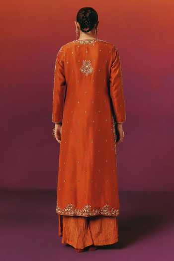 Warra Pearl Work Kurta Palazzo Set 