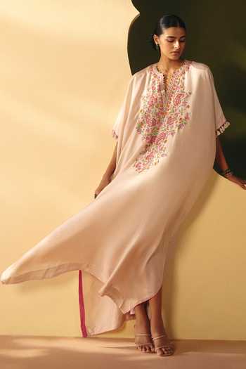 Mrunalini Rao Avira Silk Embroidered Kaftan 