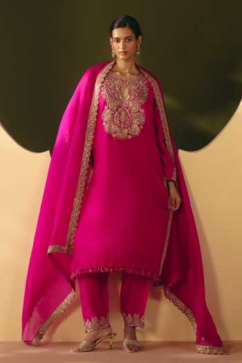 Mrunalini Rao Pravya Silk Kurta Pant Set 