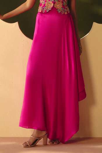 Buy Mrunalini Rao Pink Raw , V-neck Riva Waistcoat And Skirt Set Online at Aza Fashions Buy_Mrunalini Rao_Pink Raw , V-neck Riva Waistcoat And Skirt Set _Online_at_Aza_Fashions