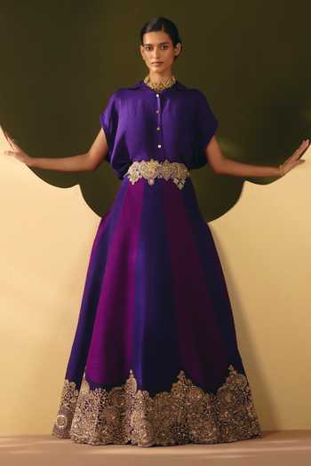 Mrunalini Rao Kosha Shirt With Flared Skirt 