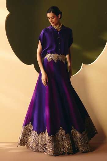 Mrunalini Rao Kosha Shirt With Flared Skirt 