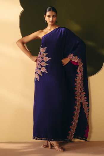 Mrunalini Rao Veeranshi Silk Embroidered Kaftan 