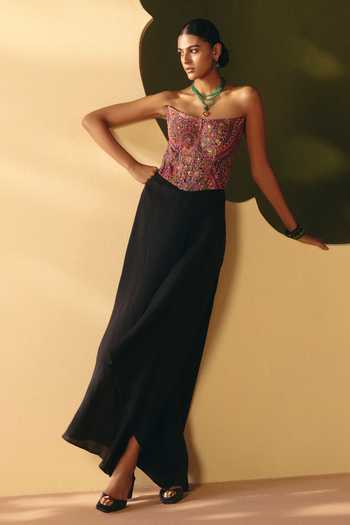 Mrunalini Rao Ameya Embroidered Corset & Skirt Set 