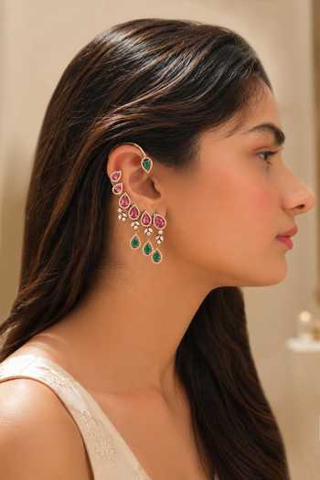 Queens Jewels American Diamond Ear Cuffs 