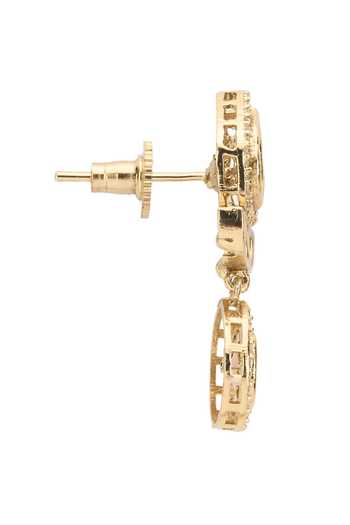 Nazaakat By Samara Singh Gold Plated Embellished Choker Necklace With Earrings at Aza Fashions Nazaakat By Samara Singh_Gold Plated Embellished Choker Necklace With Earrings _at_Aza_Fashions