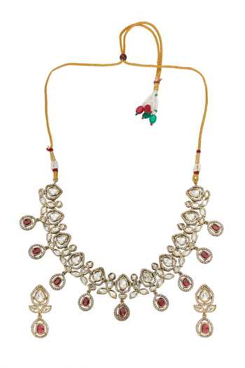 Nazaakat By Samara Singh Embellished Necklace With Earrings