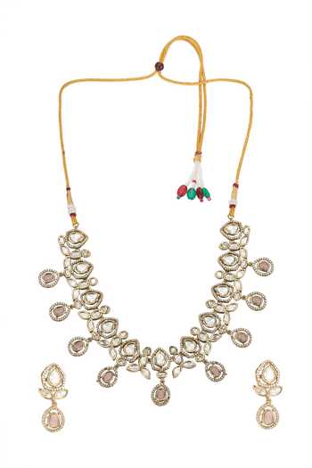 Nazaakat By Samara Singh Embellished Choker Necklace With Earrings