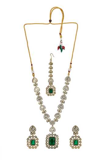 Nazaakat By Samara Singh Pendant Embellished Necklace Set