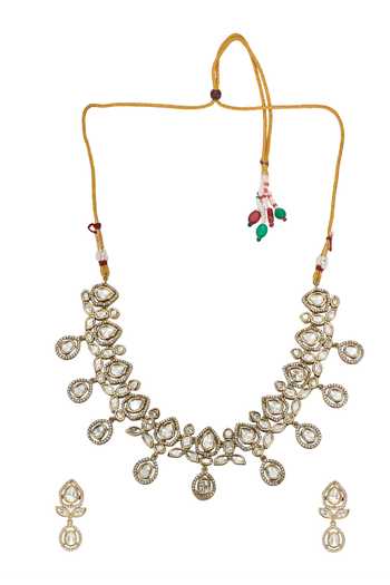 Nazaakat By Samara Singh Embellished Choker Necklace With Earrings