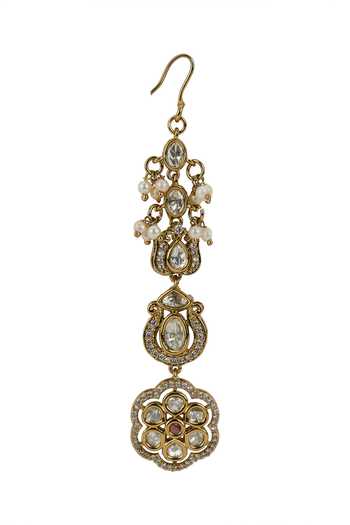 Nazaakat By Samara Singh Gold Plated Embellished Floral Drop Necklace Set at Aza Fashions Nazaakat By Samara Singh_Gold Plated Embellished Floral Drop Necklace Set _at_Aza_Fashions