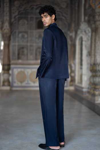 Dash And Dot Asymmetric Jacket & Pant Set 