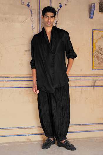 Buy Dash And Dot Black Viscose Crushed Crinkled Pant Buy_Dash And Dot_Black Viscose Crushed Crinkled Pant