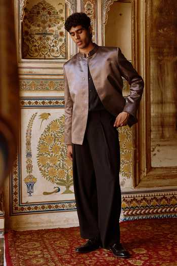 Dash And Dot Banarasi Blazer & Straight-Cut Pant 