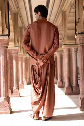 Dash And Dot Asymmetric Draped Cowl Pant