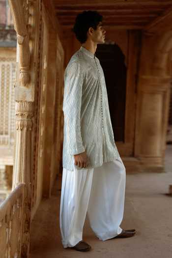 Buy_Dash And Dot_Ivory Viscose Wide-legged Pant _Online_at_Aza_Fashions