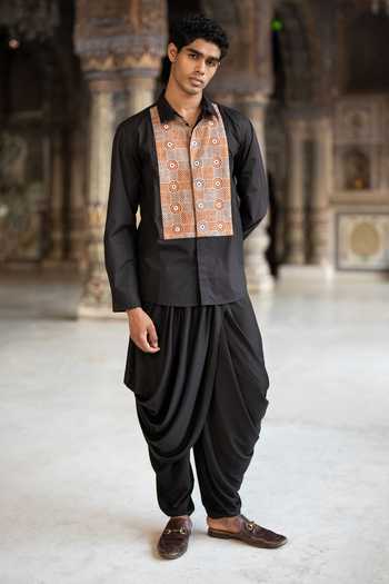 Dash And Dot Draped Knit Dhoti Pant