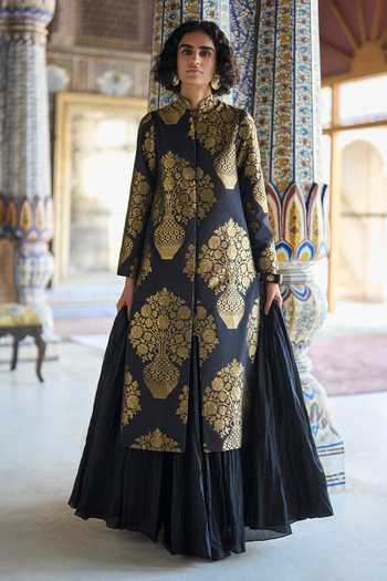 Dash And Dot Banarasi Silk Brocade Jacket 