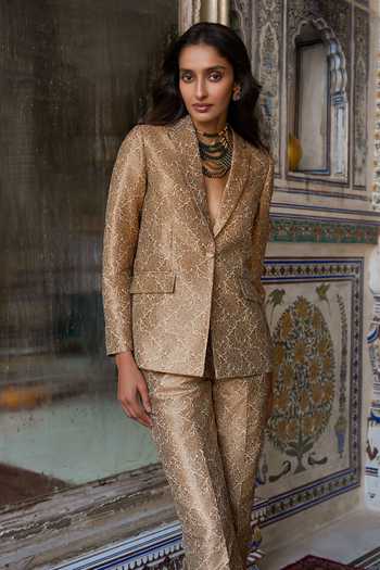 Dash And Dot Banarasi Brocade Blazer 