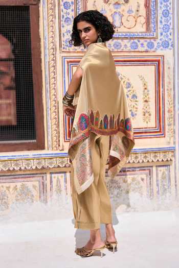 Dash And Dot Banarasi Weave Cape Top