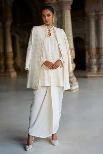Dash And Dot Cowl Draped Dhoti Pant 