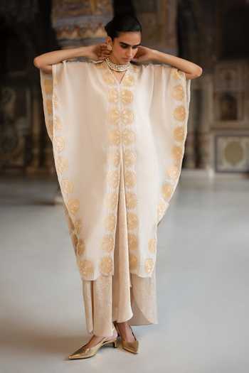 Dash And Dot Brocade Draped Skirt 