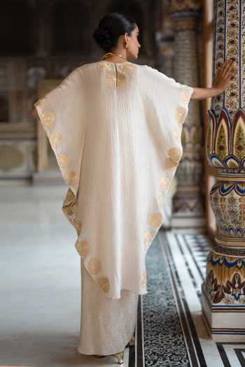 Dash And Dot Brocade Draped Skirt 