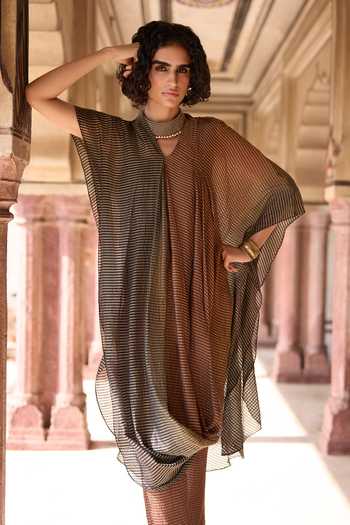 Dash And Dot Draped Ombre Kaftan Top 