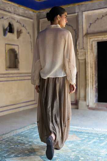 Dash And Dot Banarasi Structured Shirt 