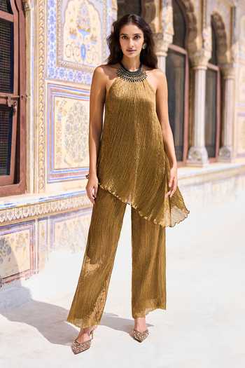 Dash And Dot Tribal Halter Neck Top & Pant Set 