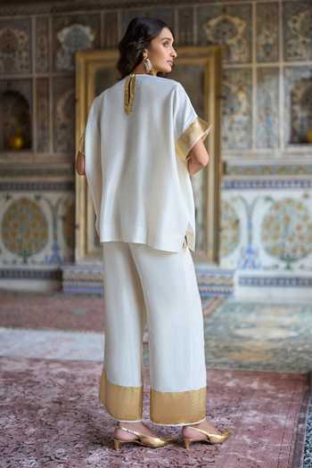 Dash And Dot Gota Applique Boxy Top & Straight Pant Set 