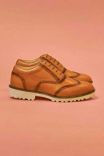 Dmodot_Brown Cuoio Brogues _Online_at_Aza_Fashions