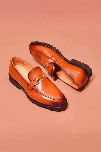 Dmodot Brown Hosbit Buckle Loafers 