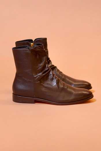 Dmodot_Brown Sprazzo Moro Leather Boots _Online_at_Aza_Fashions