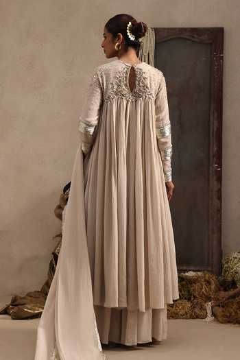Aurouss Chandrika Flared Anarkali Sharara Set
