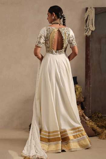 Aurouss Swarna Flared Anarkali With Dupatta