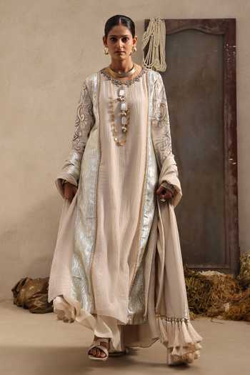 Aurouss Mridula Embroidered Long Kurta Sharara Set