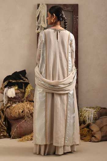Aurouss Mridula Embroidered Long Kurta Sharara Set